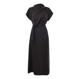 Twist Detail Flared Dress