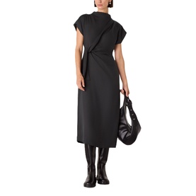 Twist Detail Flared Dress