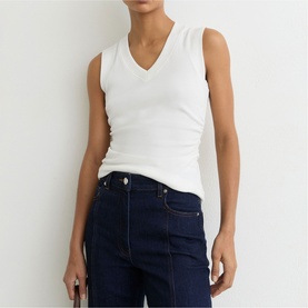 Sandy Ribbed Ruched Tank Top