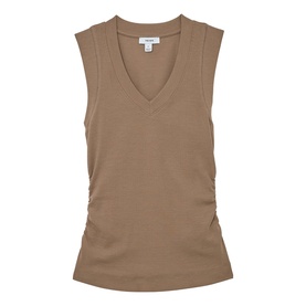 Sandy Ribbed Ruched Tank Top