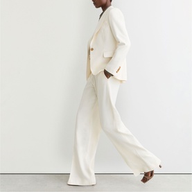 Malin Seam Mid-Rise Wide Leg Trousers