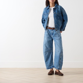 Good Luck Mid-Rise Barrel Leg Jeans