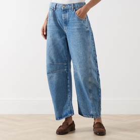 Good Luck Mid-Rise Barrel Leg Jeans