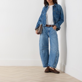 Good Luck Mid-Rise Barrel Leg Jeans