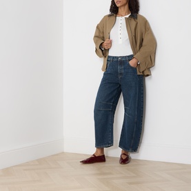 Good Luck Mid-Rise Barrel Leg Jeans