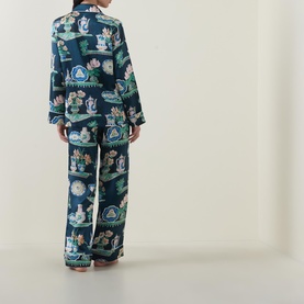 Lila Printed Pyjama Set