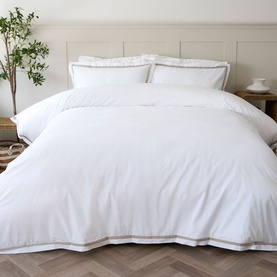 Aarie Oxford Duvet Set Natural