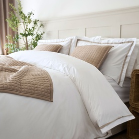 Aarie Oxford Duvet Set Natural