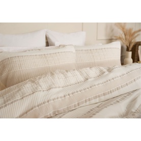 Rahil Striped Duvet Set Natural
