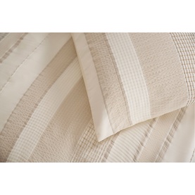 Rahil Striped Duvet Set Natural