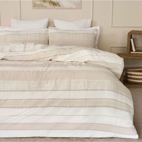 Rahil Striped Duvet Set Natural