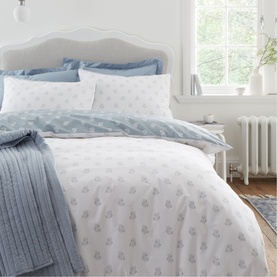 Esme Floral Duvet Set White/Blue