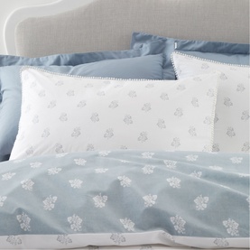 Esme Floral Duvet Set White/Blue