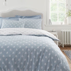 Esme Floral Duvet Set White/Blue
