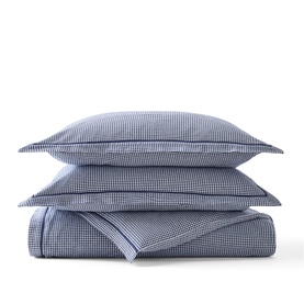 Gingham Oxford Duvet Set Blue