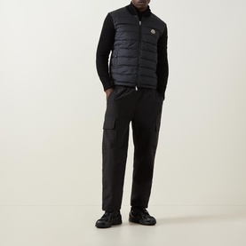 Felt Logo Padded Zip Sweatshirt