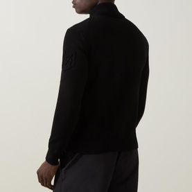 Felt Logo Padded Zip Sweatshirt