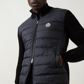 Felt Logo Padded Zip Sweatshirt