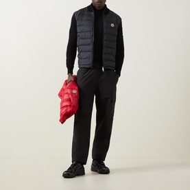 Felt Logo Padded Zip Sweatshirt