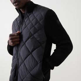 Quilted Zip Cardigan