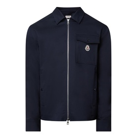 Gabardine Felt Logo Zip Overshirt