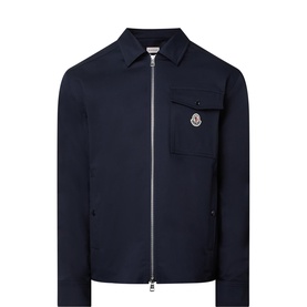 Gabardine Felt Logo Zip Overshirt