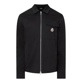 Gabardine Felt Logo Zip Overshirt