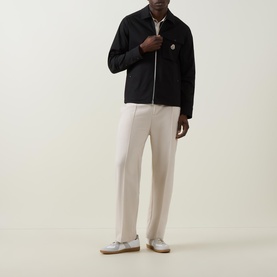 Gabardine Felt Logo Zip Overshirt