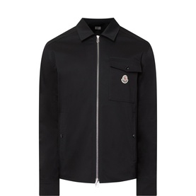 Gabardine Felt Logo Zip Overshirt