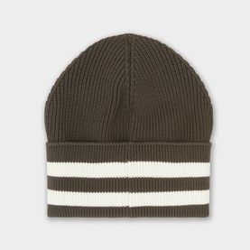 Contrast Stripe Logo Beanie Hat