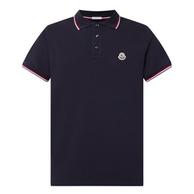 Tricolour Trim Logo Badge Polo Shirt