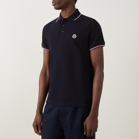 Tricolour Trim Logo Badge Polo Shirt