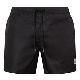 Logo Badge Drawstring Swim Shorts