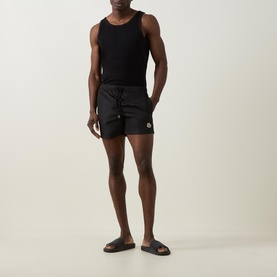 Logo Badge Drawstring Swim Shorts