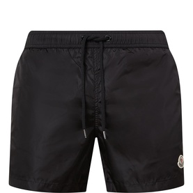 Logo Badge Drawstring Swim Shorts