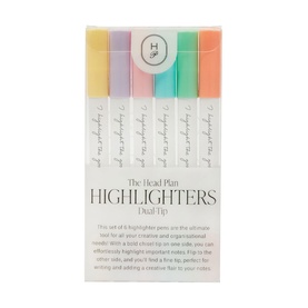 Dual-Tip Highlighters Six-Piece Set