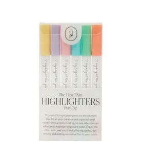 Dual-Tip Highlighters Six-Piece Set
