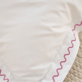 Wave Embroidery Duvet Set Rose Pink