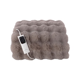 Luxury Hygge Days Heated Large Fleece Throw Mocha