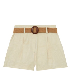 Matilda Jacquard Belted Shorts