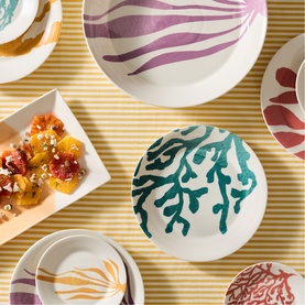 1815 Bright Mixed Pattern Plate 24cm, Set of Four