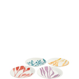 1815 Bright Mixed Pattern Plate 24cm, Set of Four