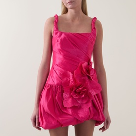Maxey 3D Floral Gathered Mini Dress