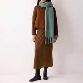 Fringed Knit Scarf
