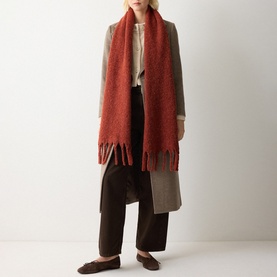 Fringed Knit Scarf