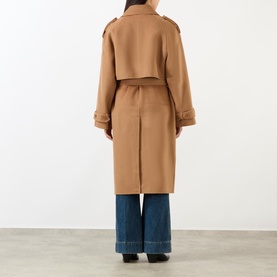 Rickie Maxi Double-Breasted Trench Coat