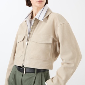 Christian Zip-Through Cropped Overshirt