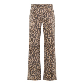 Hugh Leopard Straight Leg Jeans