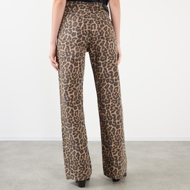 Hugh Leopard Straight Leg Jeans