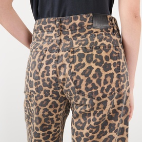 Hugh Leopard Straight Leg Jeans